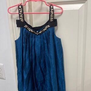 GIRLS Blue party dress with embellishments